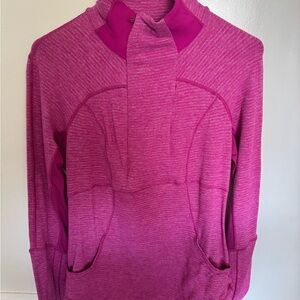 lululemon athletica Women's Bright Fuchsia Zip-Front Turtleneck Sweater